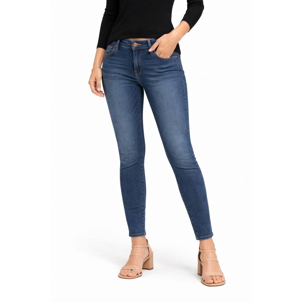 Levi Strauss Signature‎ Women Mid Rise Skinny Jeans Dark Wash Size 2